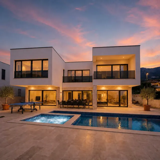 BookNoFees vacation rental in Kaštel Stari – Villa Just be Light · 5BR · Pool · Jacuzzi · 303m²