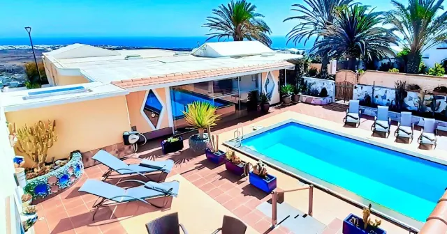BookNoFees: Villa Madora with Pool and Ocean View, La Asomada – Tías